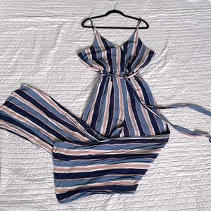 Striped Spaghetti Strap Summer Jumpsuit